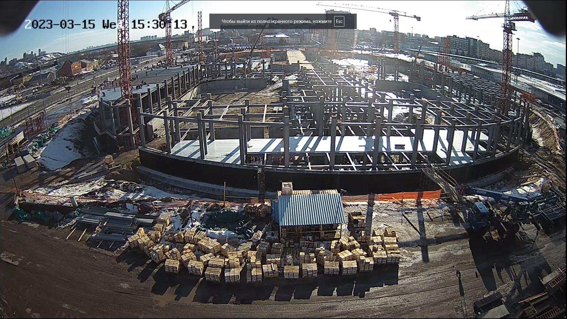 Заливка плит перекрытий над цоколем началась на ледовой арене в Нижнем Новгороде  - фото 1
