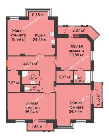 4 комнатная квартира 205,34 м² - ЖК На ул. Буденного, 182