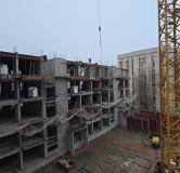 Ход строительства дома 1 в ЖК Уникум на Амирхана -