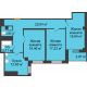 3 комнатная квартира 95,73 м² в ЖК Финист, дом 4 очередь - планировка