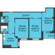 3 комнатная квартира 95,73 м² в ЖК Финист, дом № 11-15 (4 очередь) - планировка