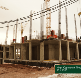 Ход строительства дома № 1.4 в ЖК Плодово-Ягодный -