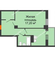 1 комнатная квартира 44,28 м² в ЖК Сокол Градъ, дом Литер 1 - планировка