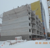 Ход строительства дома блок Б в ЖК Перспектива -