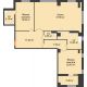 2 комнатная квартира 132,4 м², ЖК ROLE CLEF - планировка