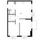 2 комнатная квартира 49,8 м² в ЖК Савин парк, дом корпус 7 - планировка