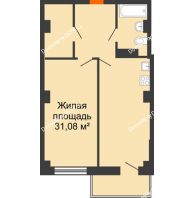 2 комнатная квартира 53,3 м² в ЖК Сокол Градъ, дом Литер 1 - планировка