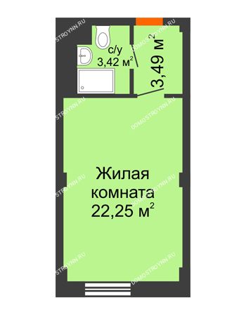 Студия 29,16 м² - Апарт-Отель Гордеевка