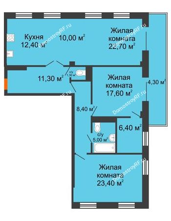 3 комнатная квартира 123 м² - ЖК Art House