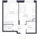 1 комнатная квартира 32,5 м² в ЖК Veren Nort Сертолово, дом Дом 11, корпус 8 - планировка