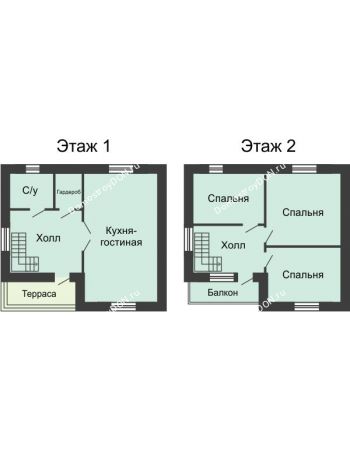 3 комнатный коттедж 112 м² - КП Красный сад