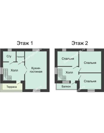 3 комнатная квартира 112 м² в КП Красный сад, дом Тип 3, 112 м²