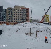 Ход строительства дома 5, секция 3.6, 3.7, 3.8 в ЖК Красное Яблоко -