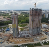 Ход строительства дома 1 в ЖК Голос Заря -