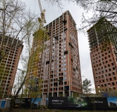Ход строительства дома 4 в ЖК Никс Про на Лесопарковой -