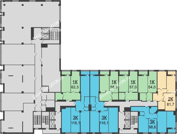 ЖК Бристоль - планировка 5 этажа