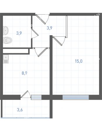 1 комнатная квартира 32,7 м² в ЖК Левенцовка парк, дом Корпус 8-12.1