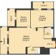 2 комнатная квартира 155,03 м² в ЖК Кристалл, дом Корпус 1 - планировка