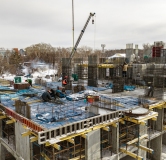 Ход строительства дома секция 2, 2.1 в ЖК Пульсар -