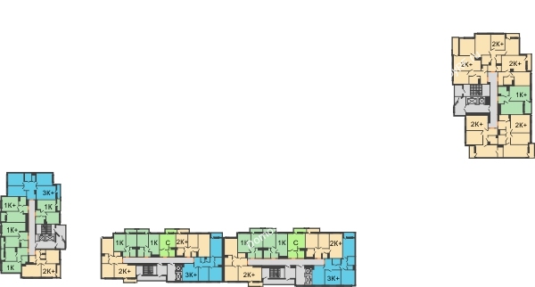 Планировка 10 этажа в доме 2 секция в ЖК intellect-Квартал (Интеллект-Квартал)