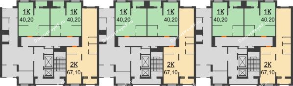 Планировка 1 этажа в доме Литер 5 в ЖК NOVELLA (НОВЕЛЛА)