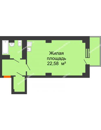 Студия 40,5 м² в ЖК Сокол Градъ, дом Литер 6