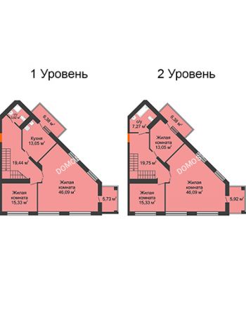 5 комнатная квартира 207,67 м² - ЖК Командор