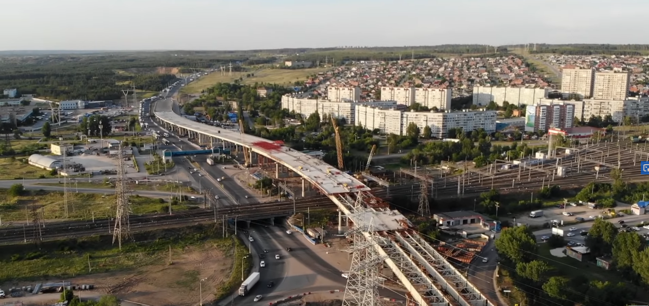 Захватывающее видео: у Жигулевской ГЭС строители соединили трехуровневую развязку 