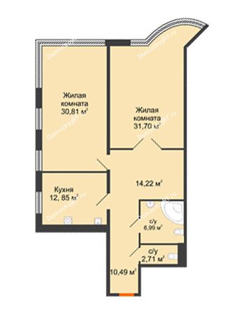 Студия 109,77 м² - ЖК Платонов